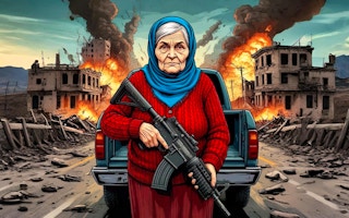 Image Grandma with Machine-Gun Apocalypsis